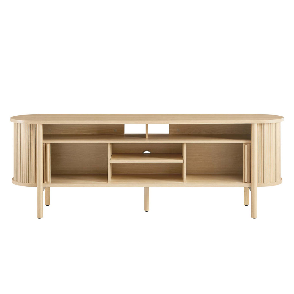 Cadence 71" Curved TV Stand - Oak
