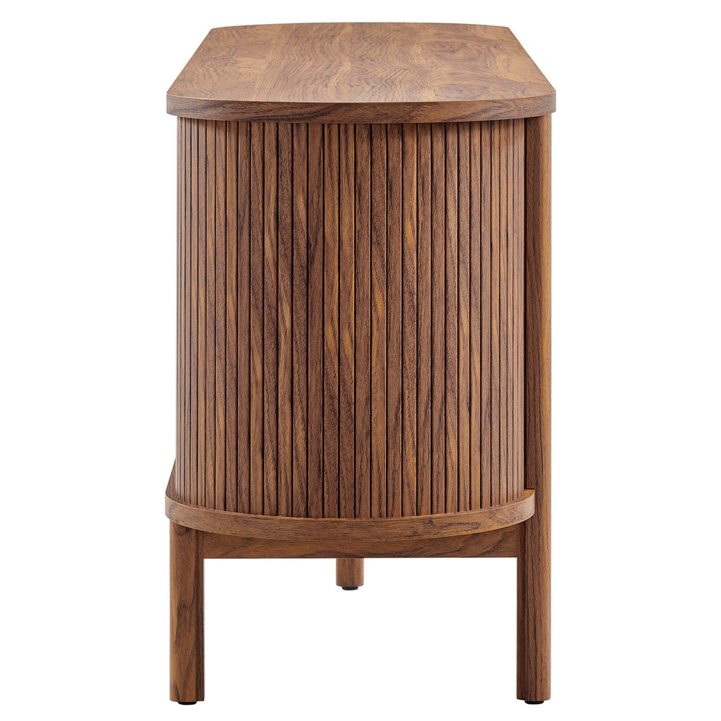 Cadence 71" Curved TV Stand - Walnut