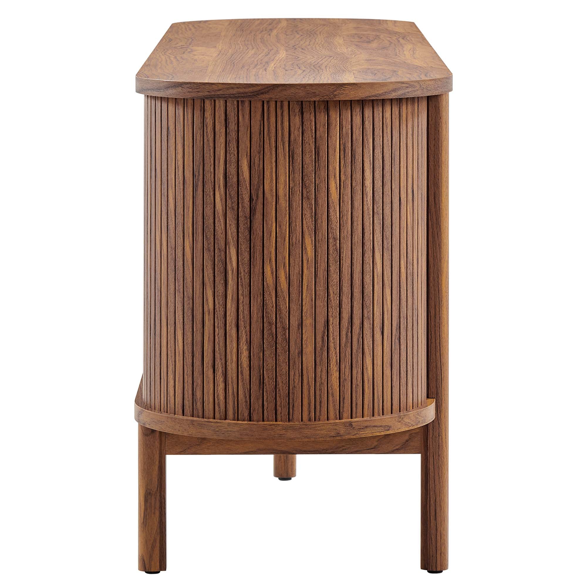 Cadence 71" Curved TV Stand - Walnut
