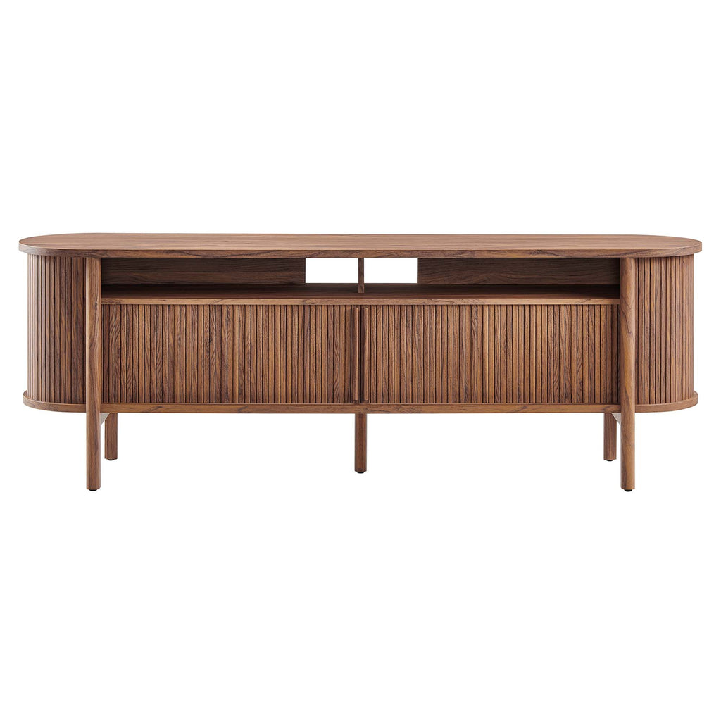 Cadence 71" Curved TV Stand - Walnut