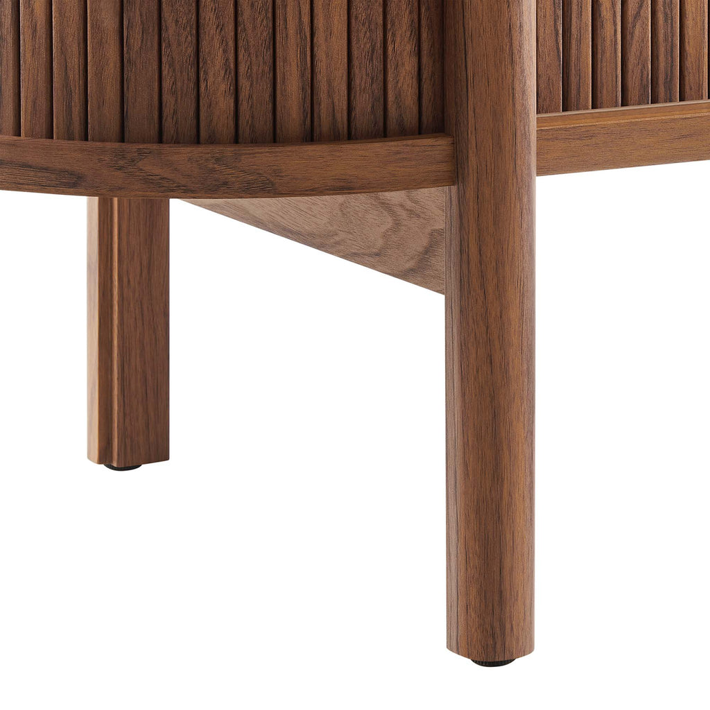 Cadence 71" Curved TV Stand - Walnut