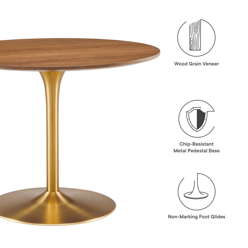 Pursuit 40" Dining Table - Walnut Gold