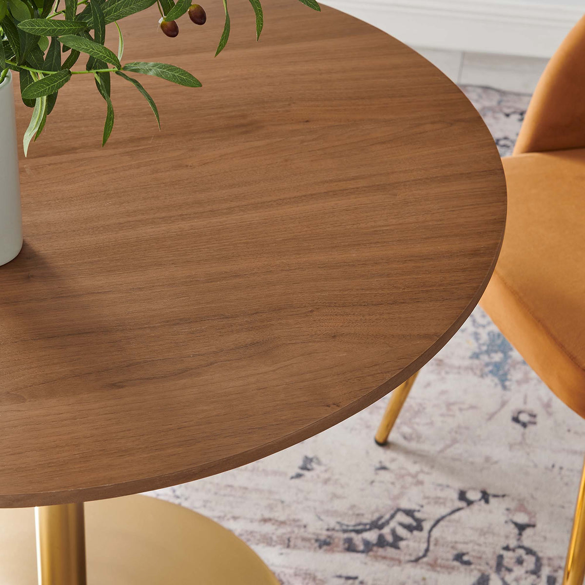 Pursuit 40" Dining Table - Walnut Gold