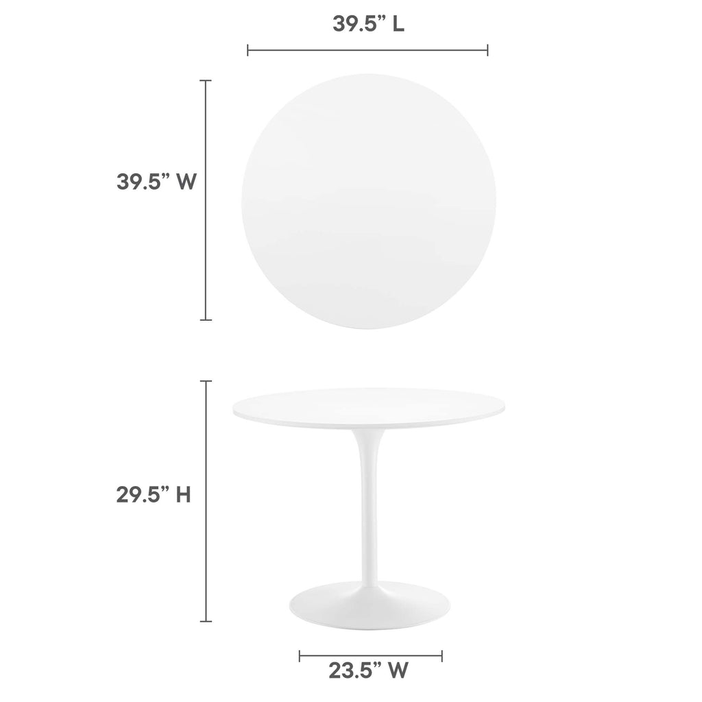 Pursuit 40" Dining Table - White White