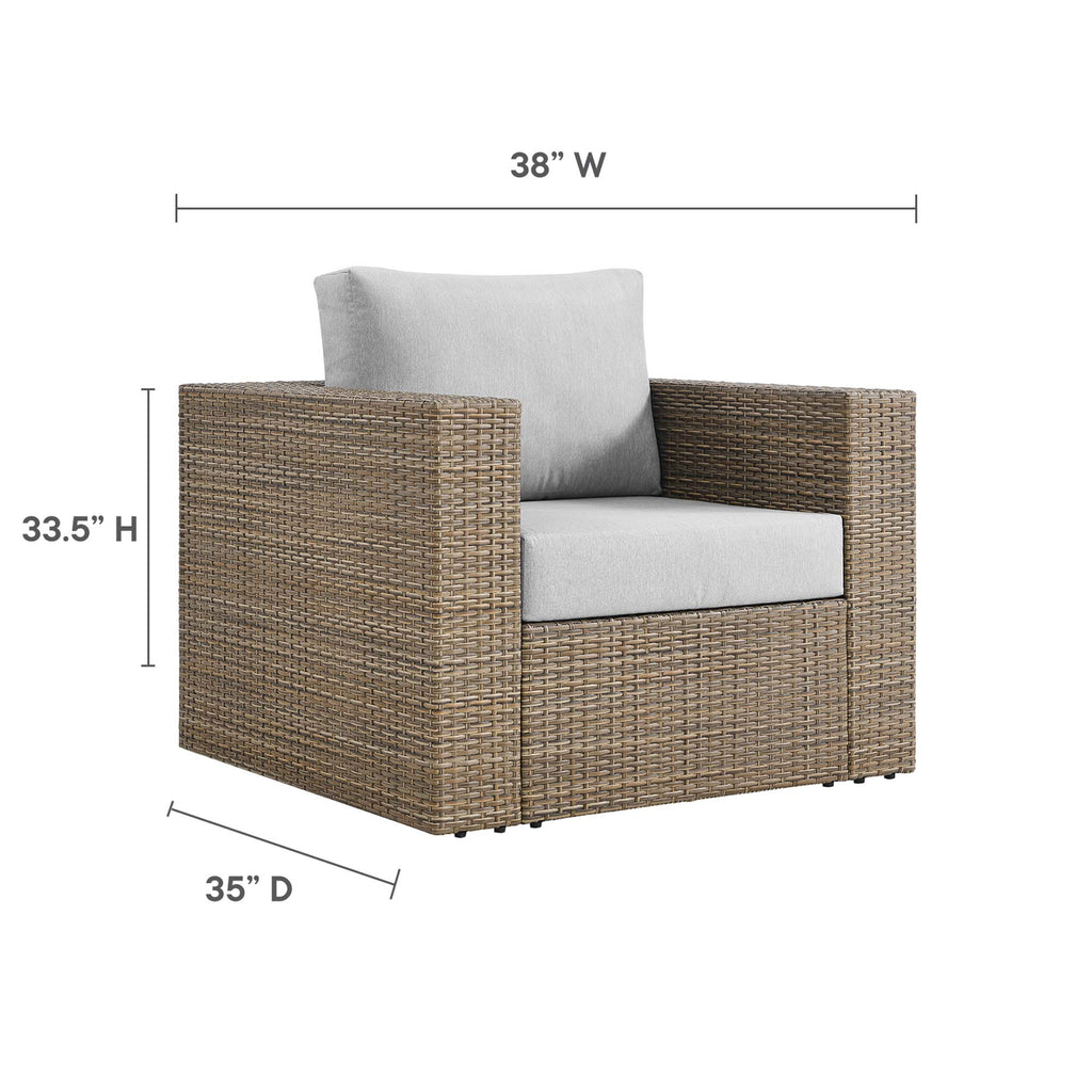 Convene Outdoor Patio Armchair - Cappuccino Gray