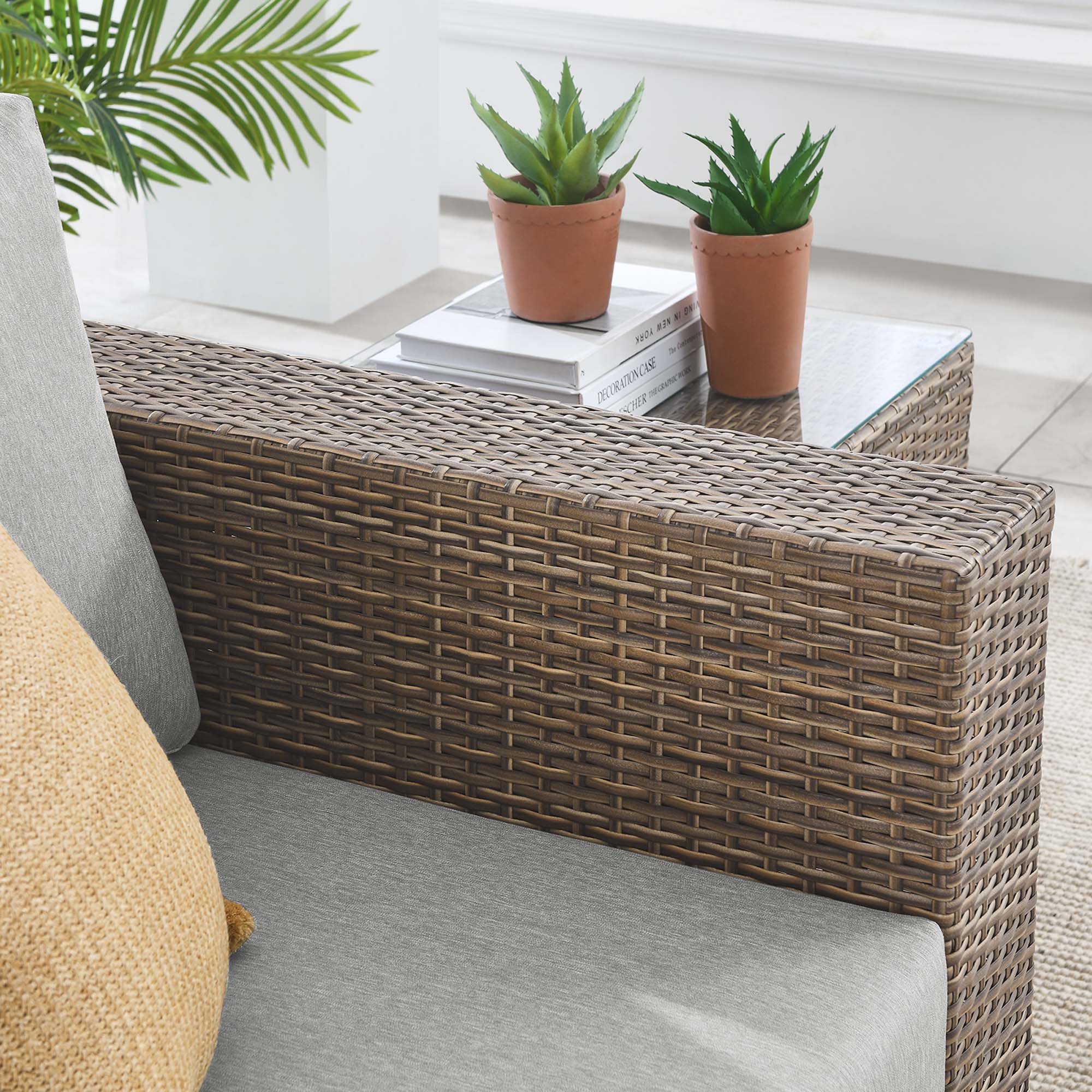 Convene Outdoor Patio Armchair - Cappuccino Gray