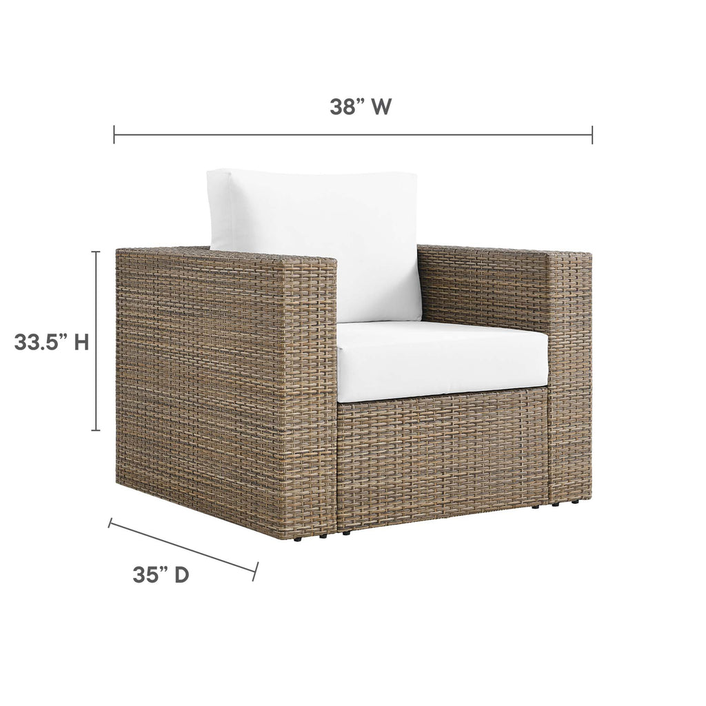 Convene Outdoor Patio Armchair - Cappuccino White