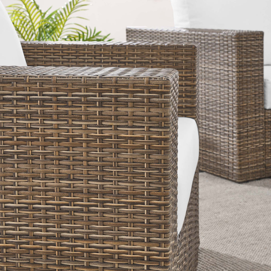 Convene 4-Piece Outdoor Patio Furniture Set - Cappuccino White