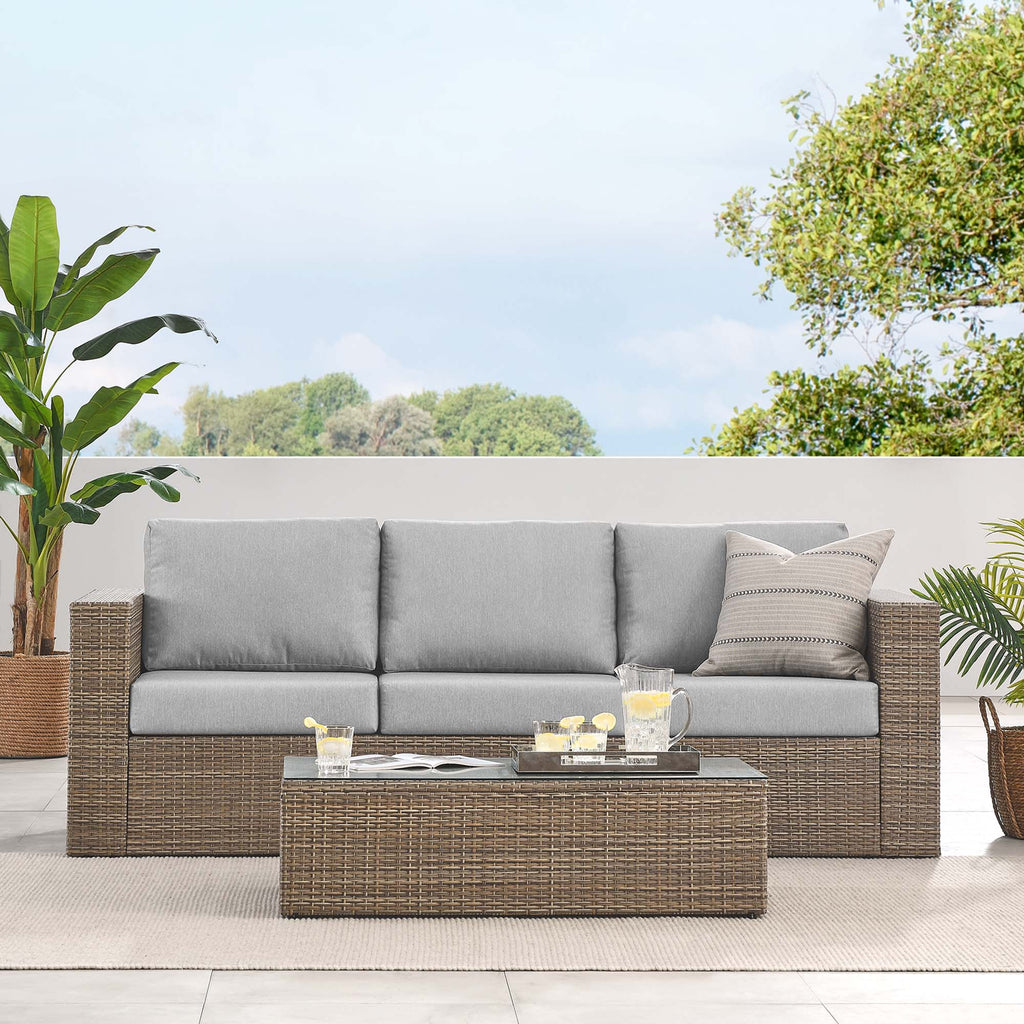 Convene 2-Piece Outdoor Patio Furniture Set - Cappuccino Gray