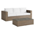 Convene 2-Piece Outdoor Patio Furniture Set - Cappuccino White