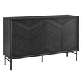 Harper Chevron Sideboard - Black