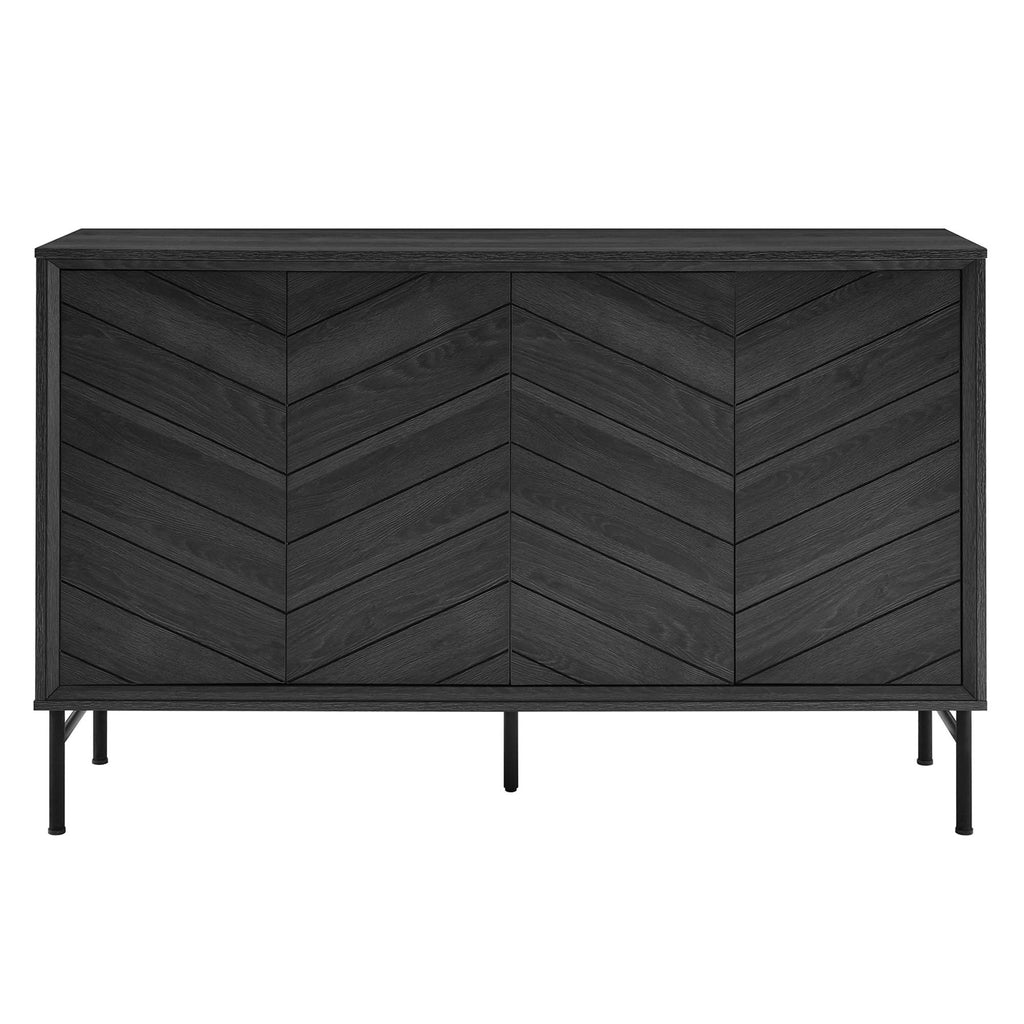 Harper Chevron Sideboard - Black