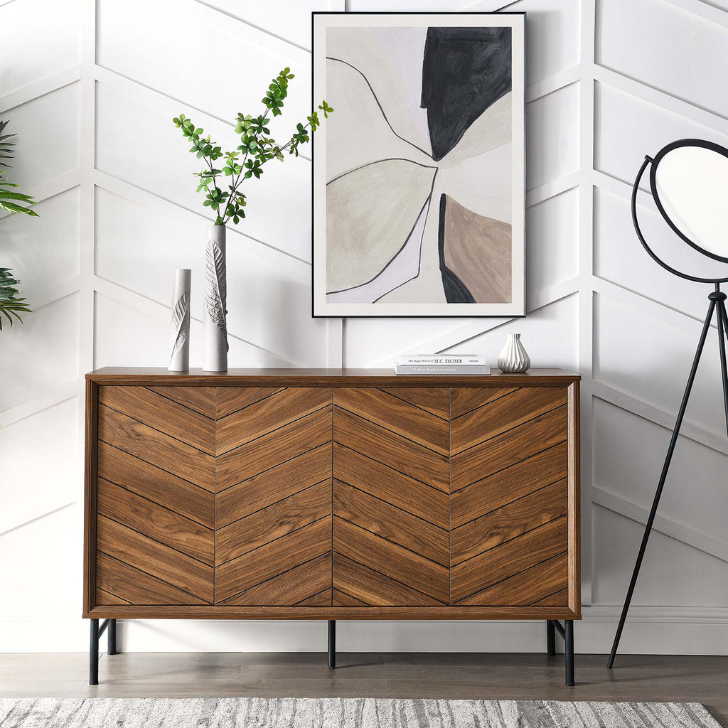 Harper Chevron Sideboard - Walnut