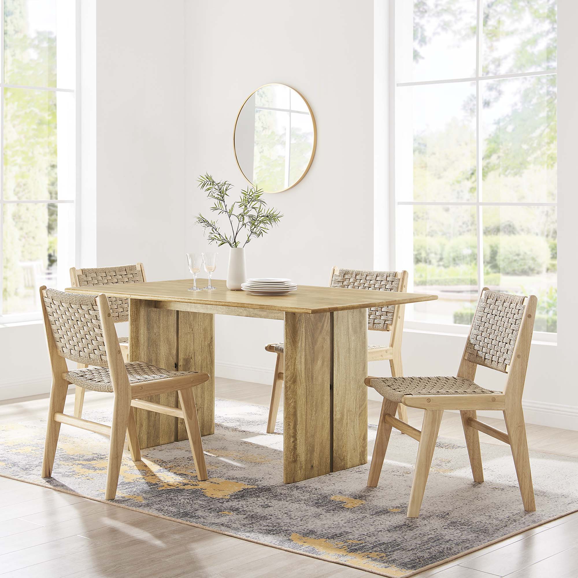 Amistad 60" Wood Dining Table - Oak