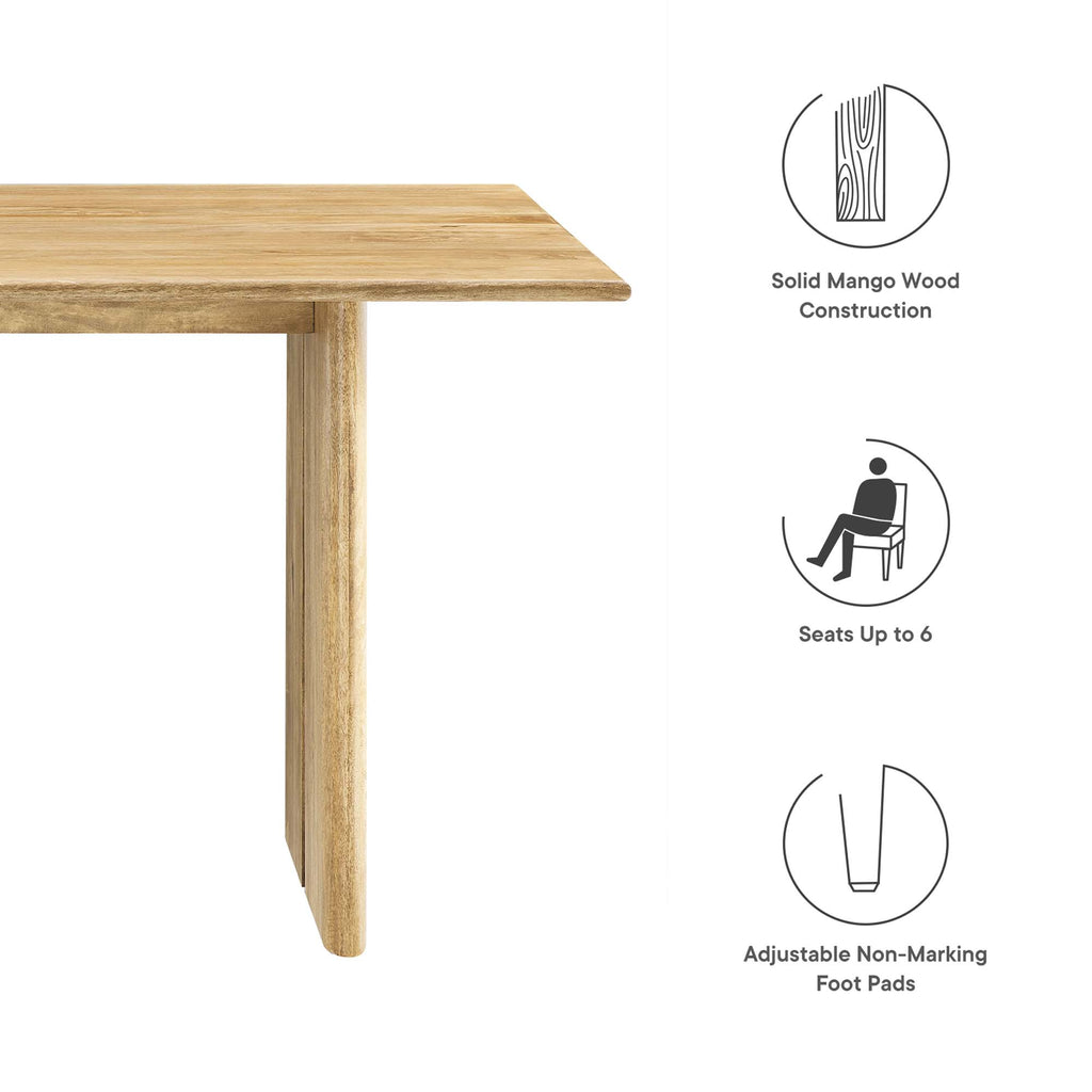 Amistad 60" Wood Dining Table - Oak