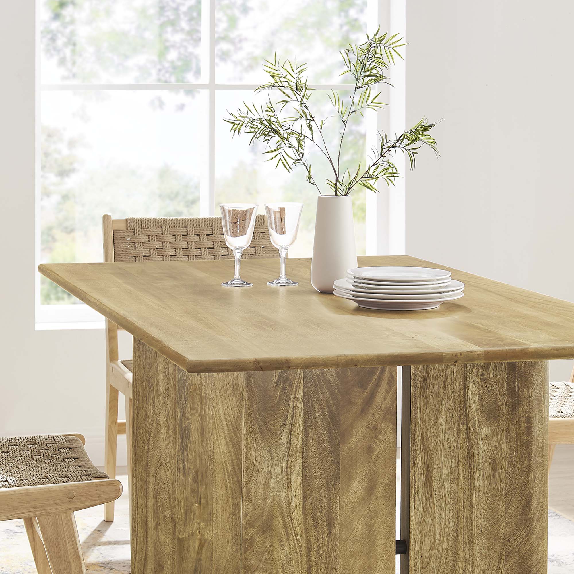 Amistad 60" Wood Dining Table - Oak