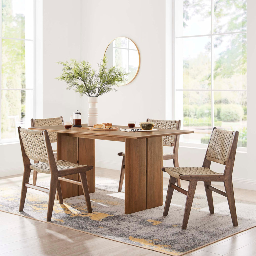 Amistad 60" Wood Dining Table - Walnut