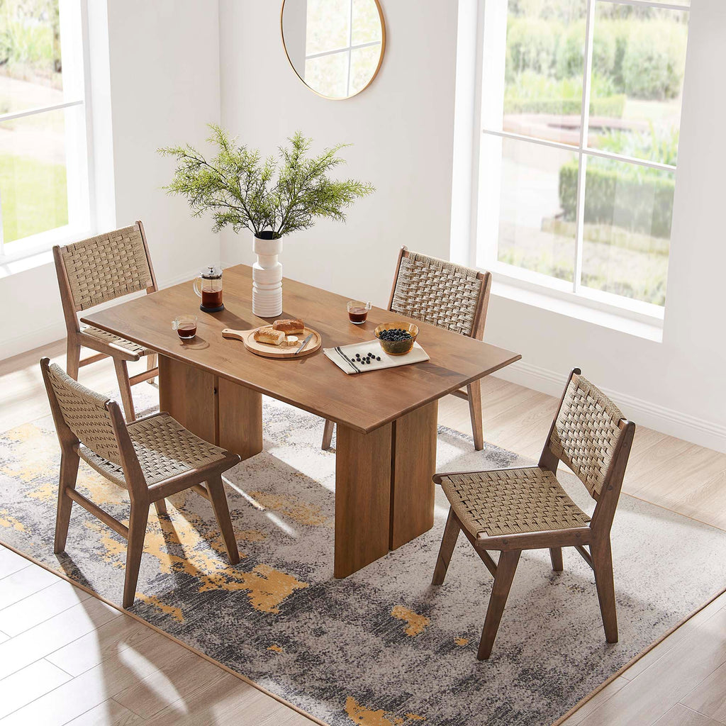 Amistad 60" Wood Dining Table - Walnut
