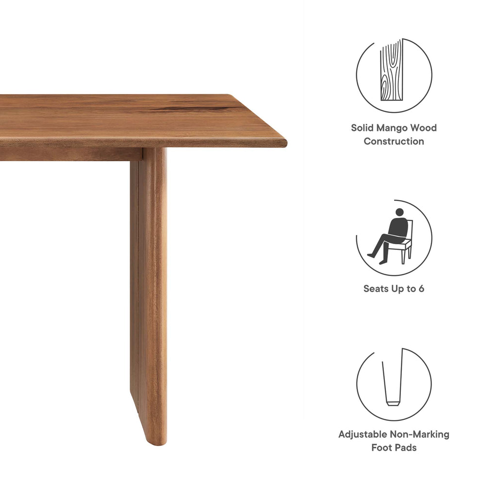 Amistad 60" Wood Dining Table - Walnut