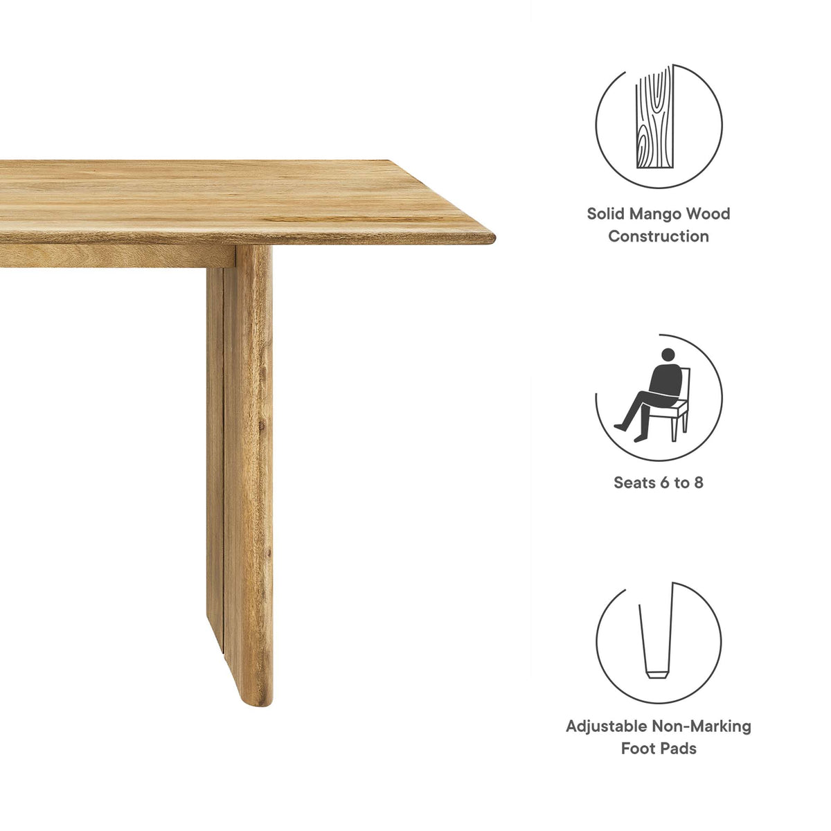 Amistad 72" Dining Table - Oak