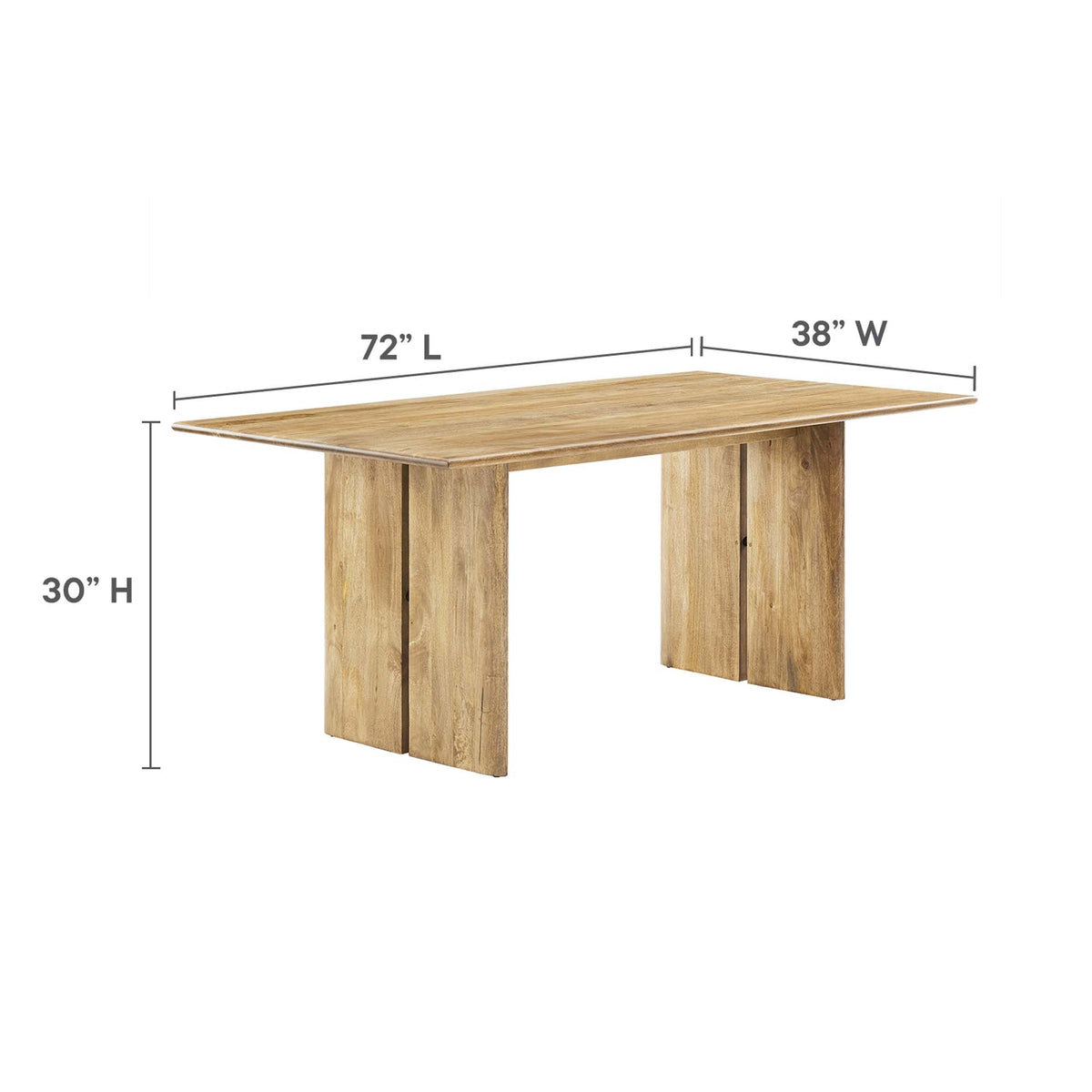 Amistad 72" Dining Table - Oak