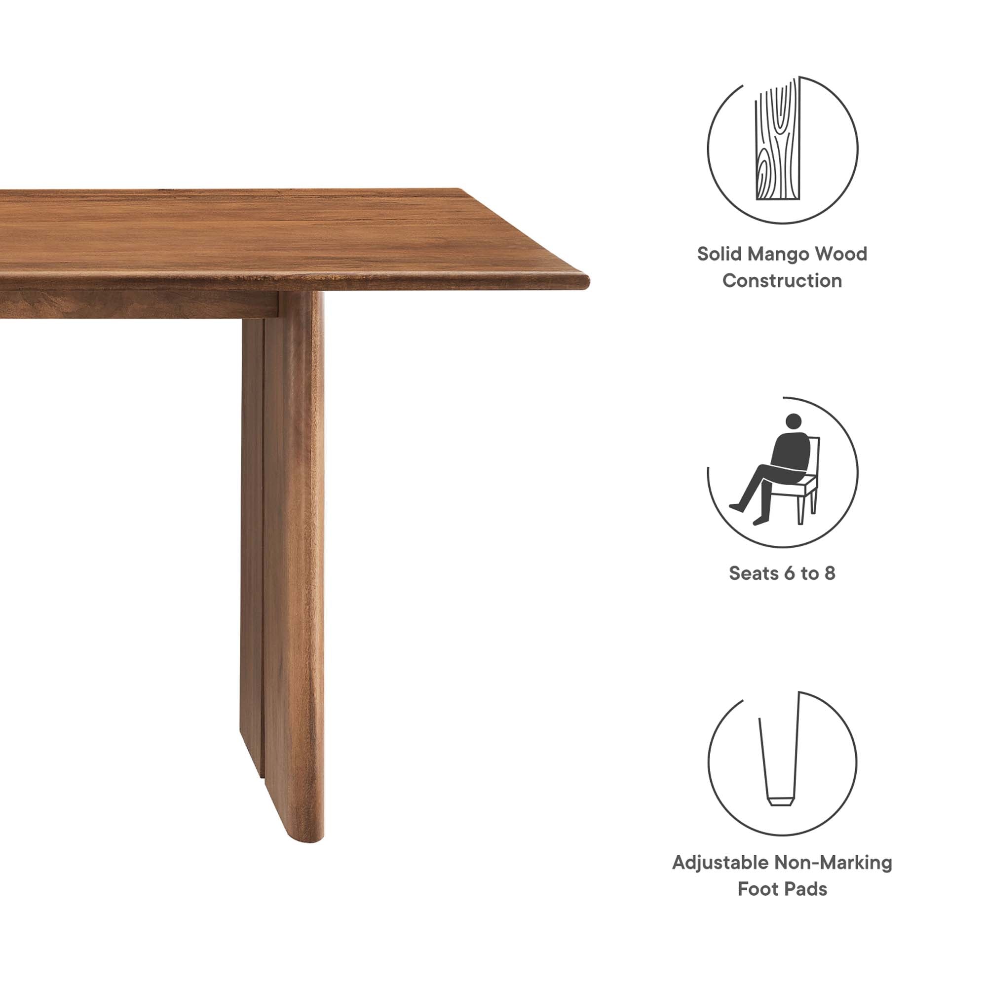 Amistad 72" Dining Table - Walnut