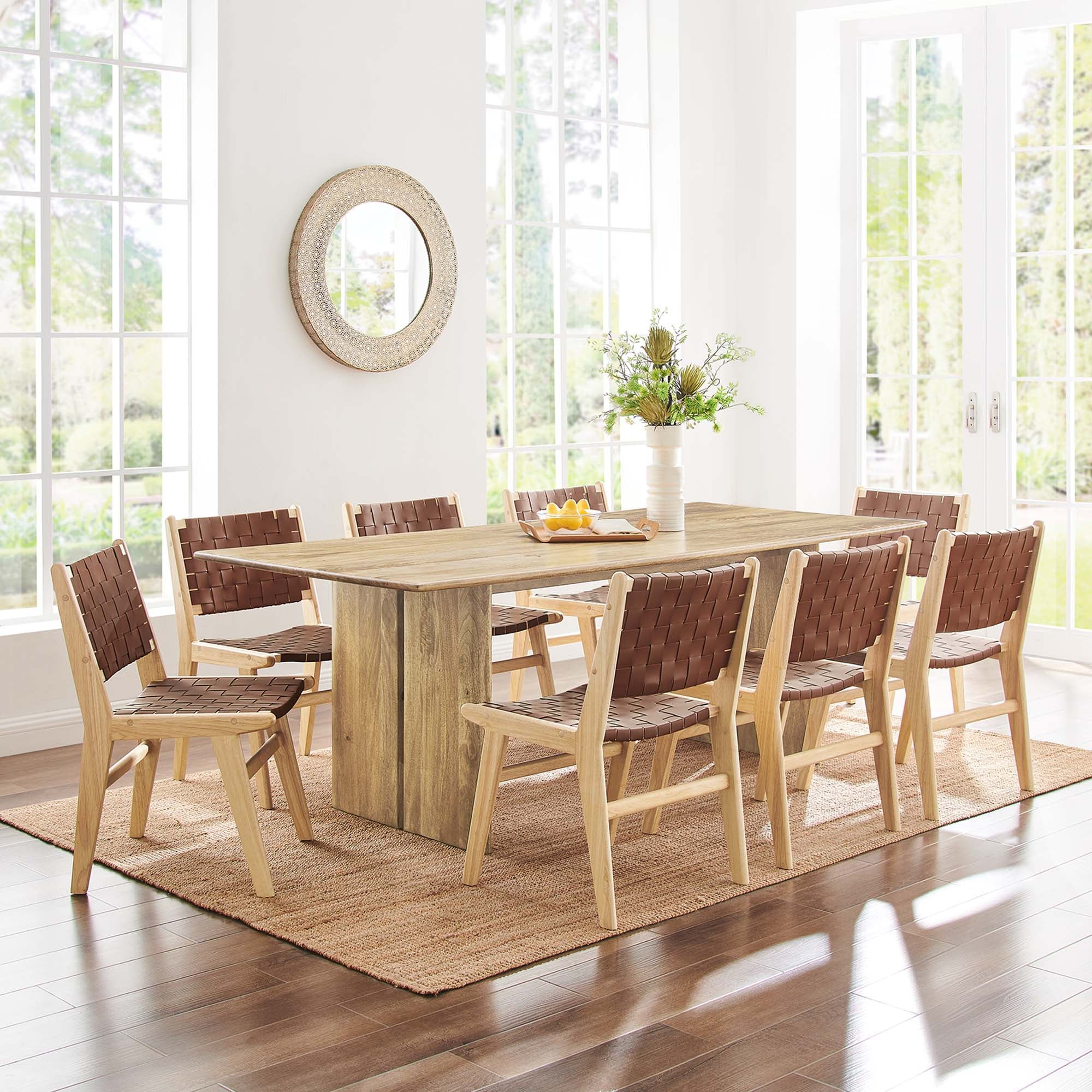 Amistad 86" Wood Dining Table - Oak