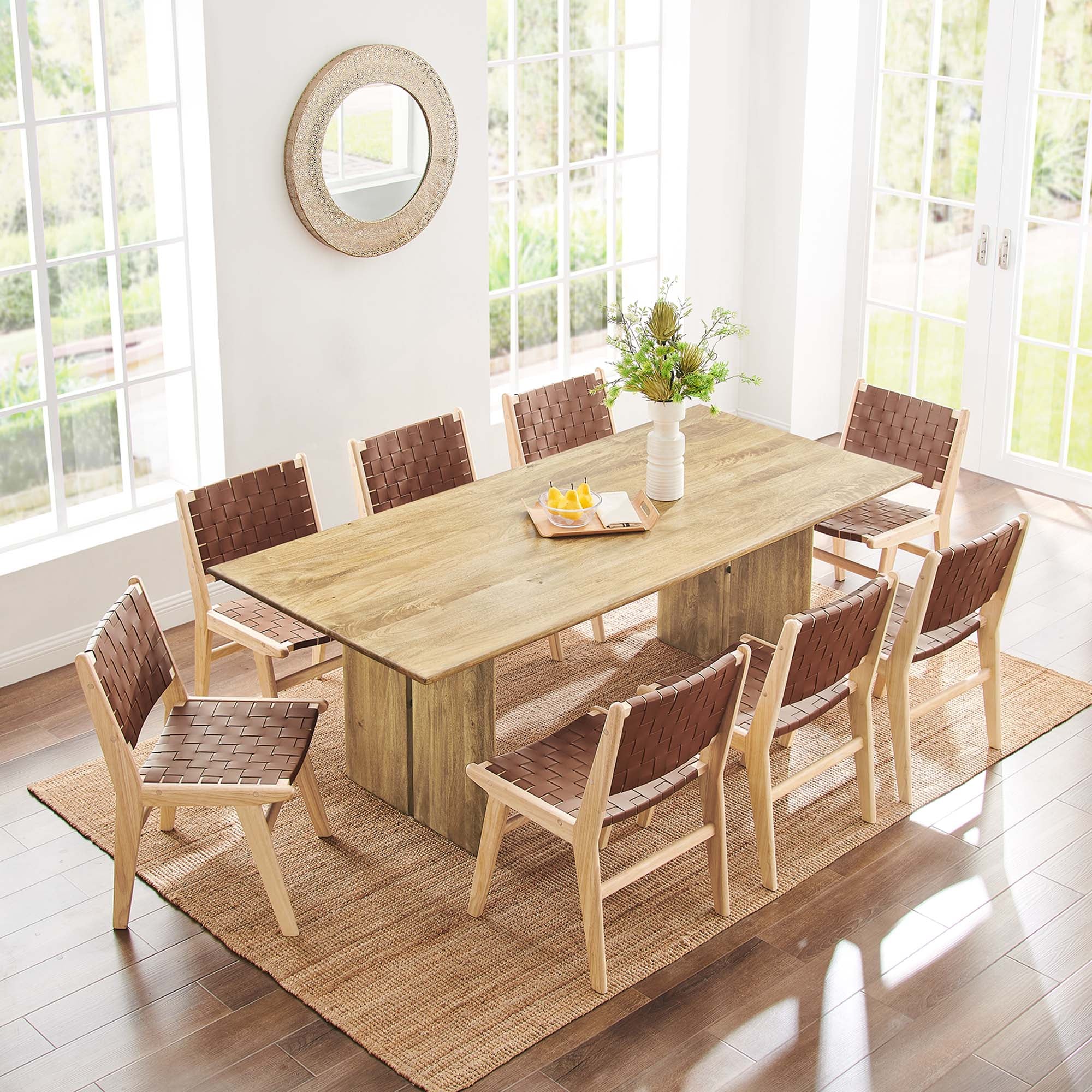 Amistad 86" Wood Dining Table - Oak