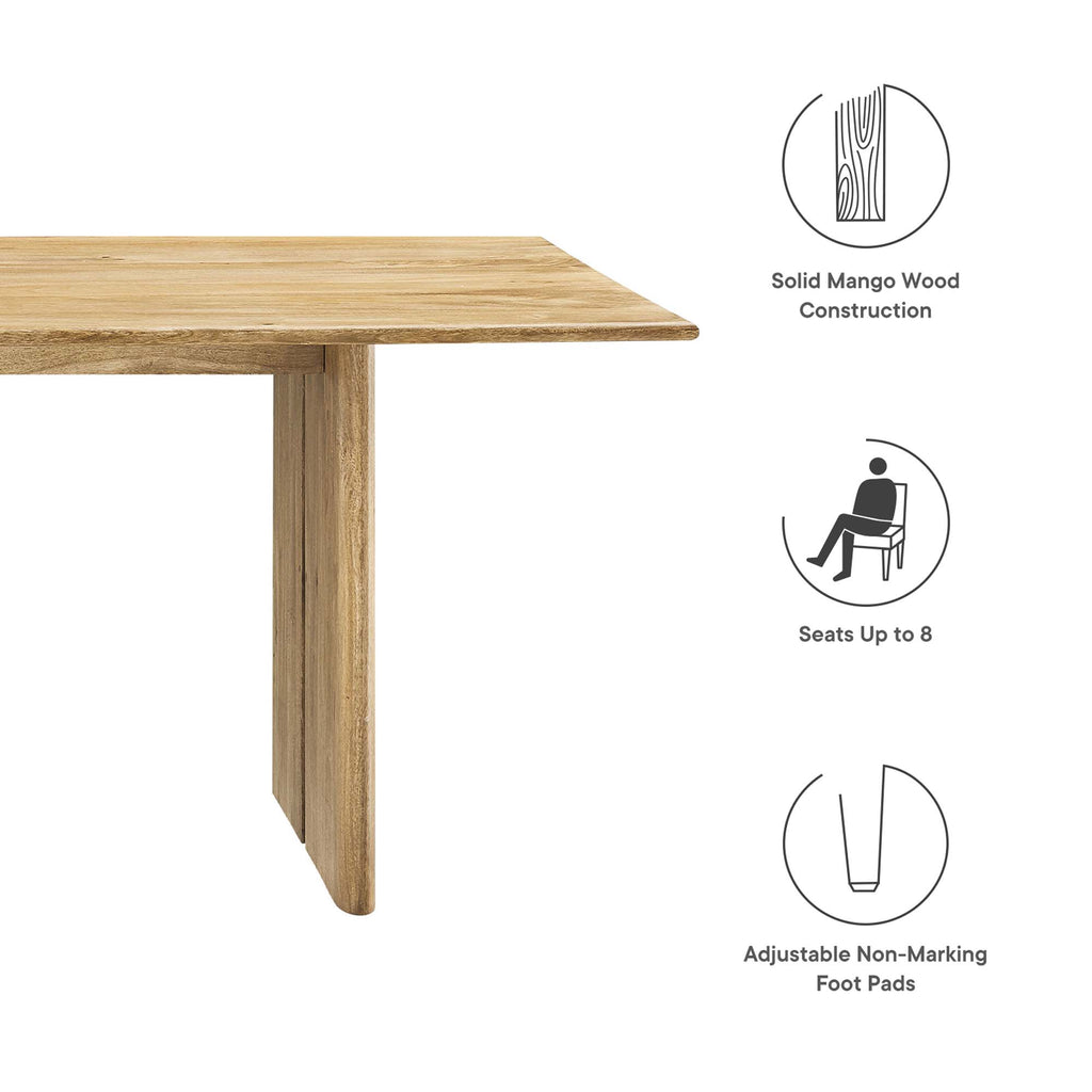 Amistad 86" Wood Dining Table - Oak