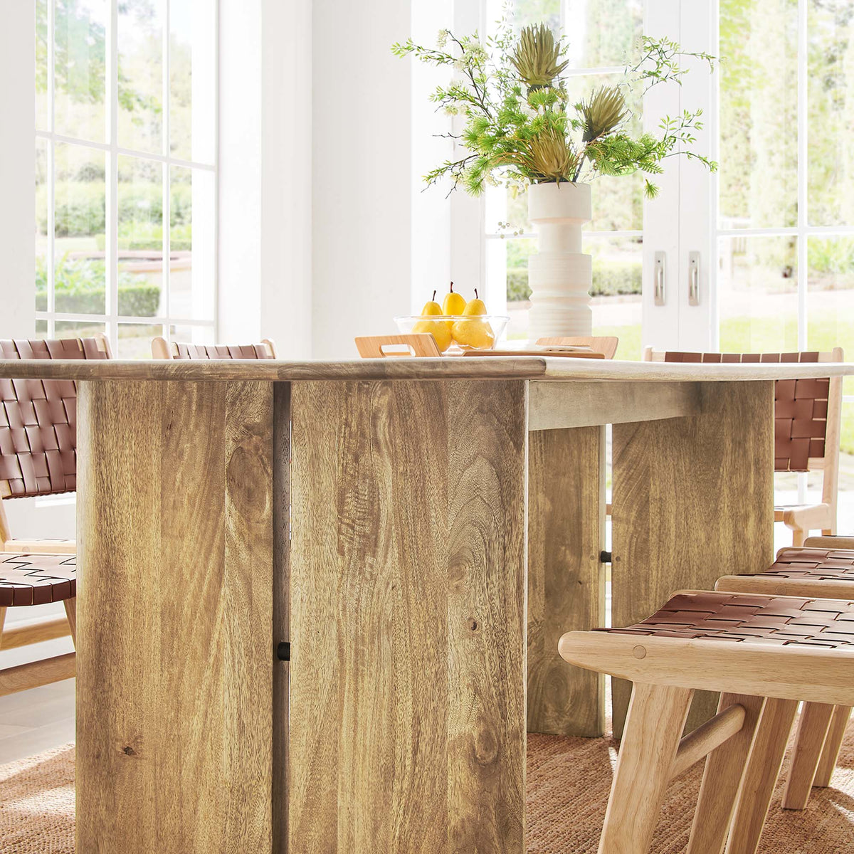 Amistad 86" Wood Dining Table - Oak