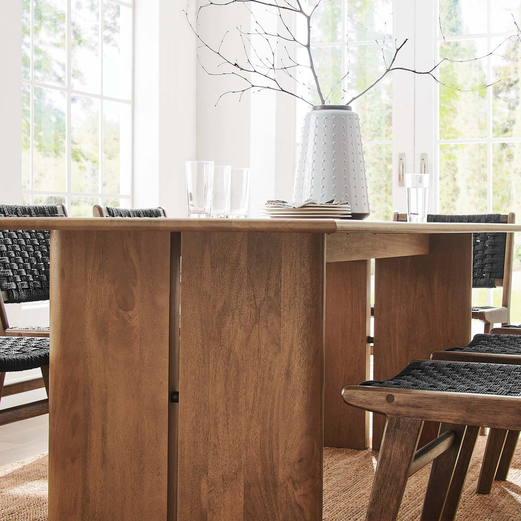 Amistad 86" Wood Dining Table - Walnut