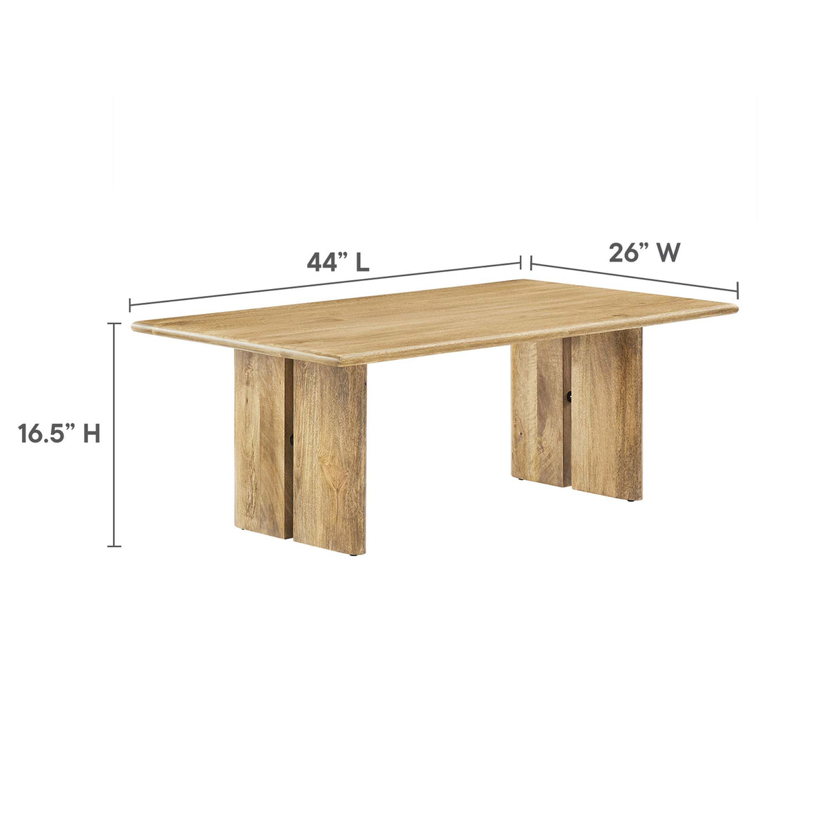 Amistad Wood Coffee Table - Oak