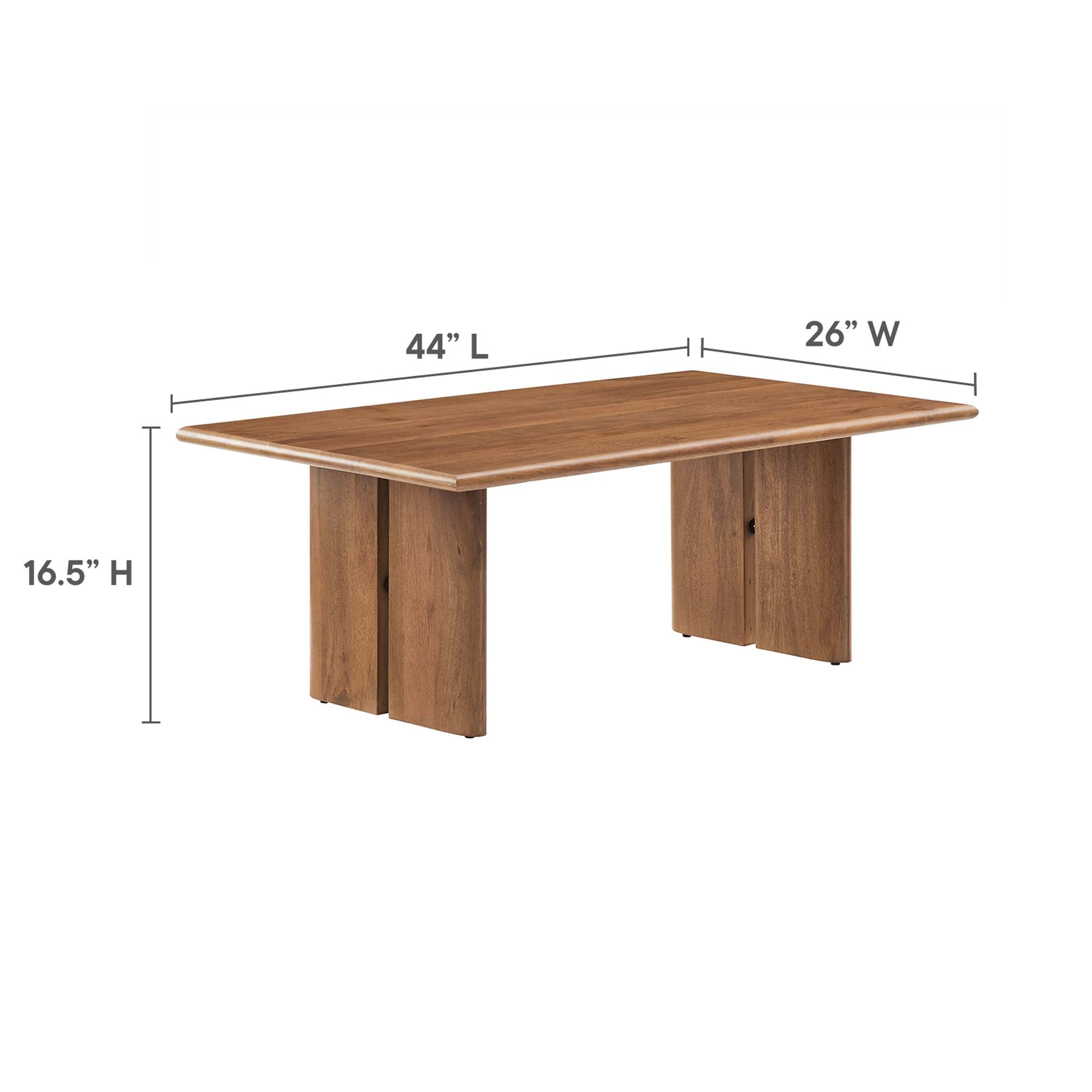 Amistad Wood Coffee Table - Walnut