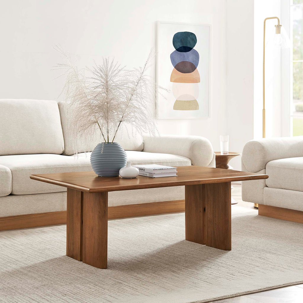 Amistad Wood Coffee Table - Walnut