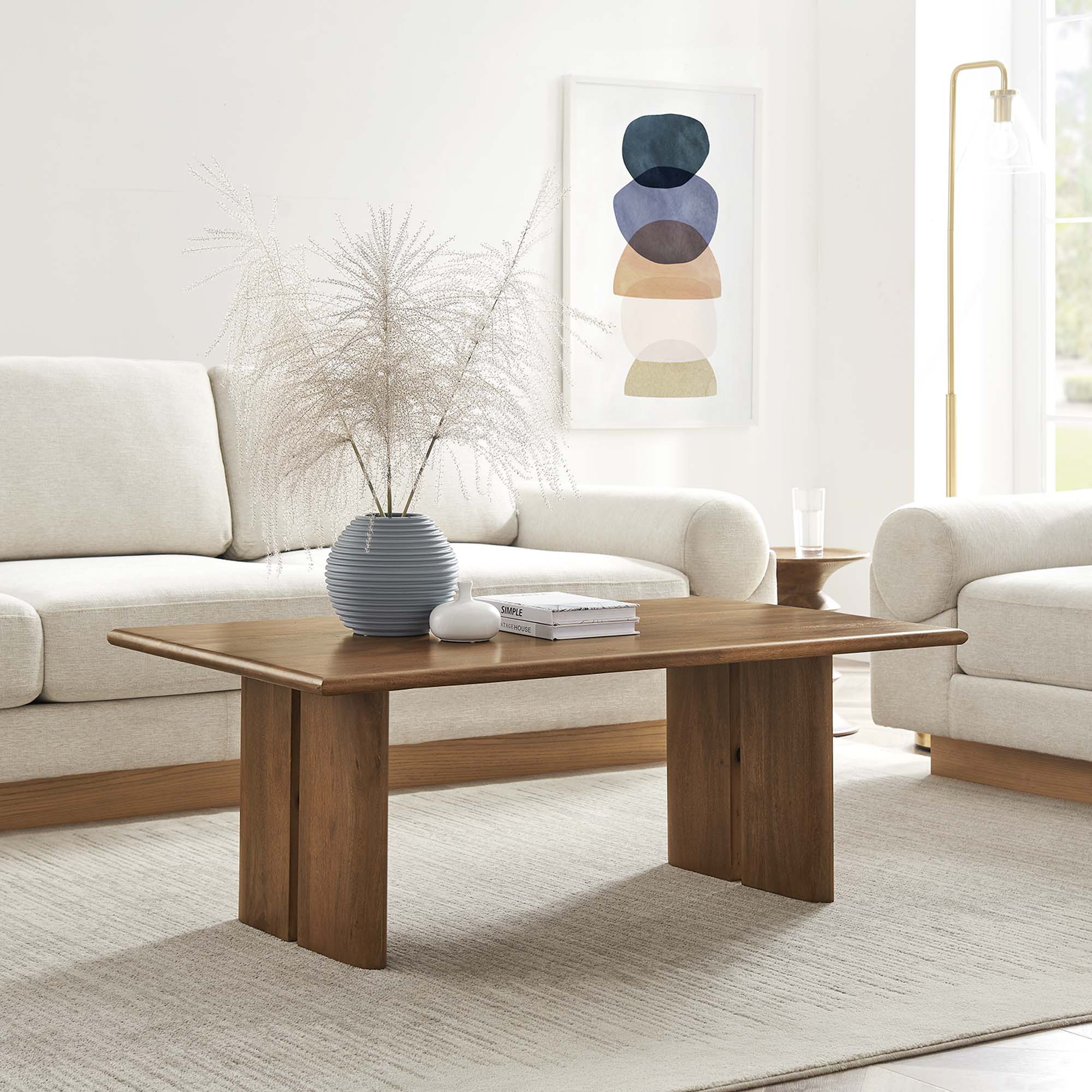 Amistad Wood Coffee Table - Walnut