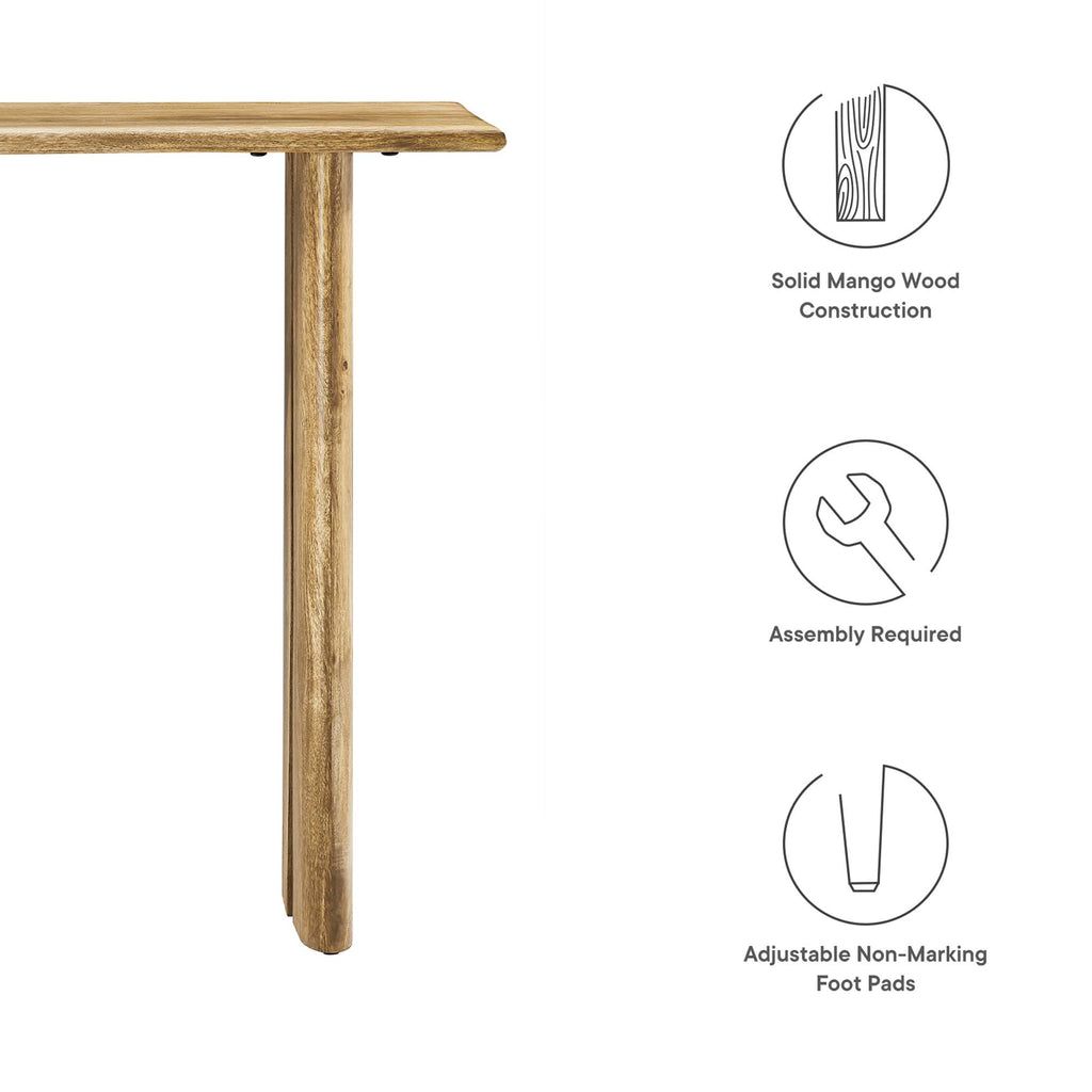 Amistad Wood Console Table - Oak
