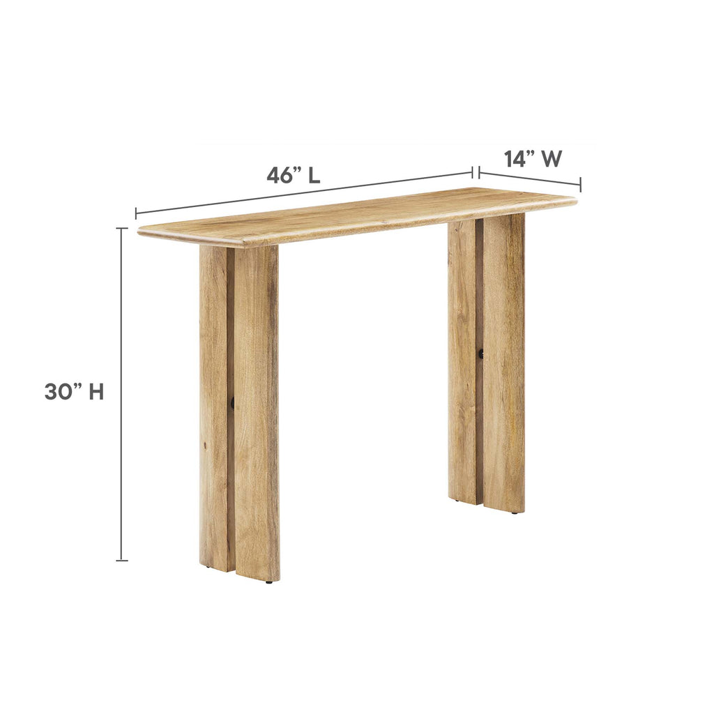 Amistad Wood Console Table - Oak