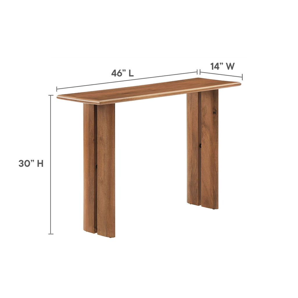 Amistad Wood Console Table - Walnut
