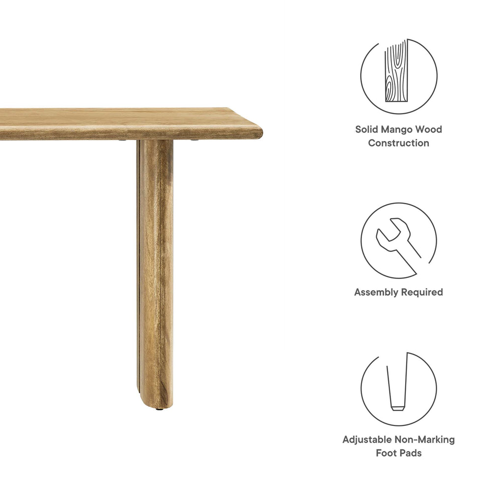 Amistad 46" Wood Bench - Oak