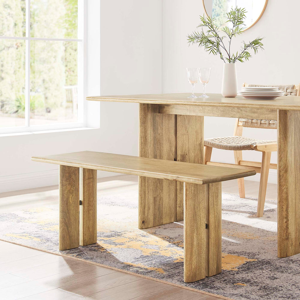 Amistad 46" Wood Bench - Oak