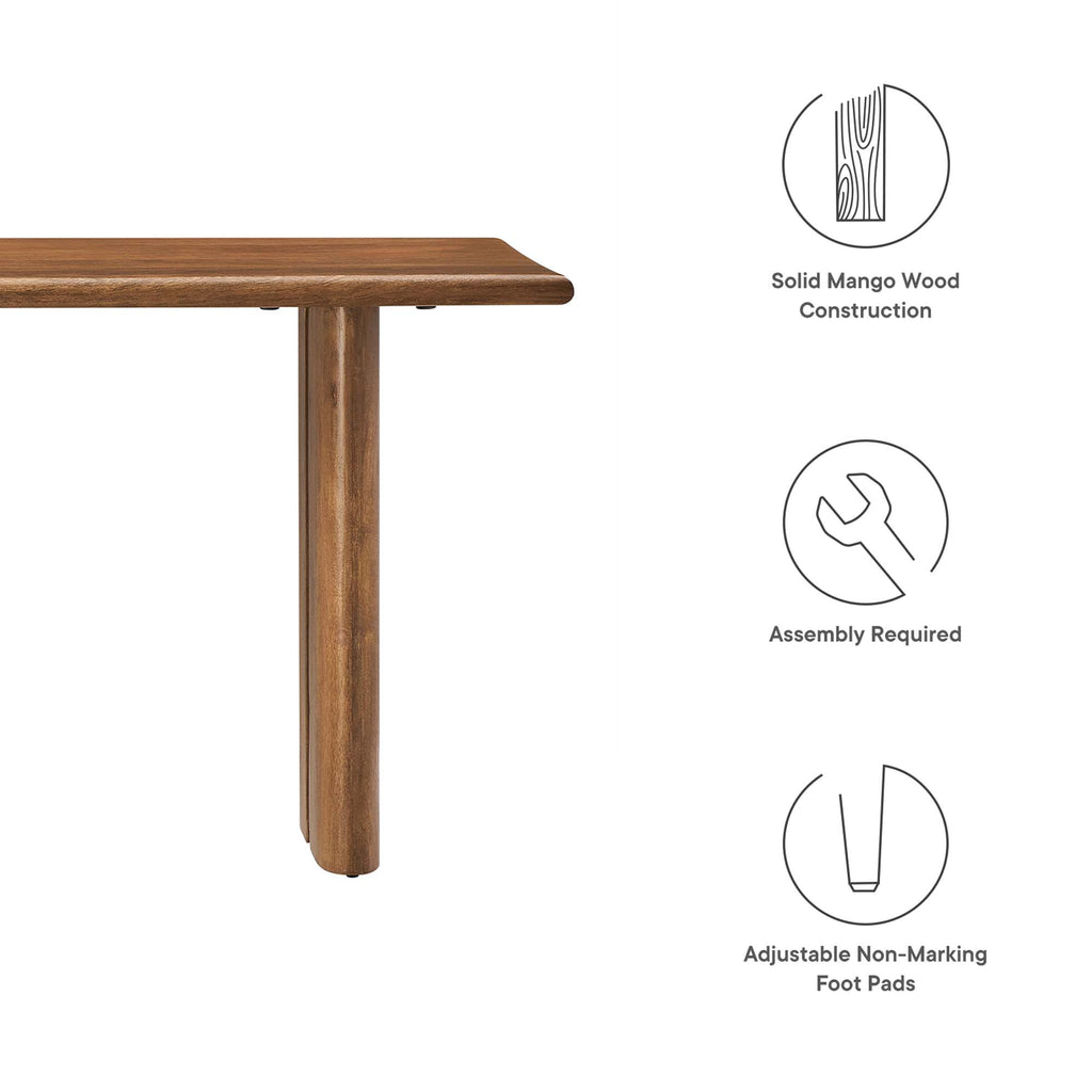 Amistad 46" Wood Bench - Walnut