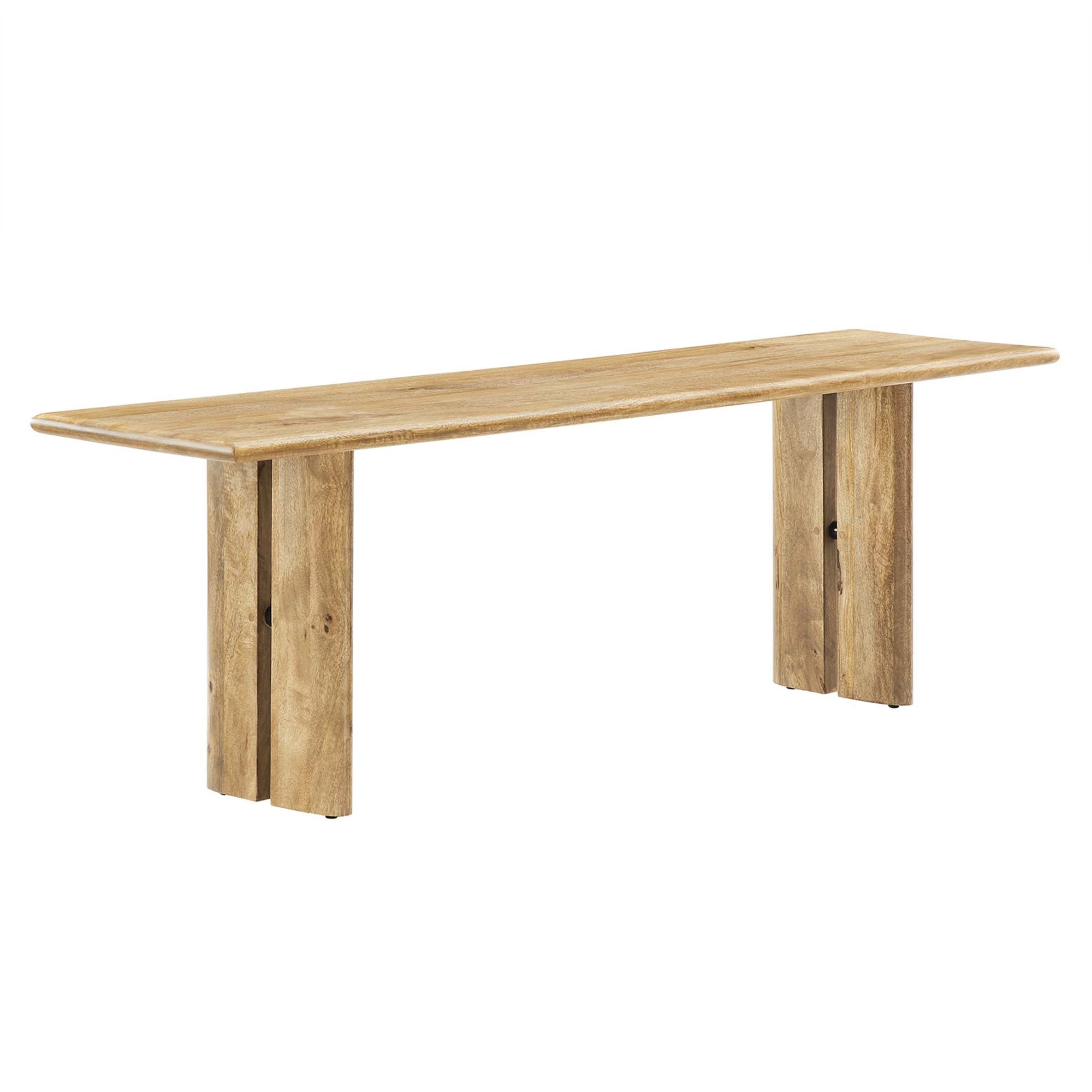 Amistad 58" Wood Bench - Oak