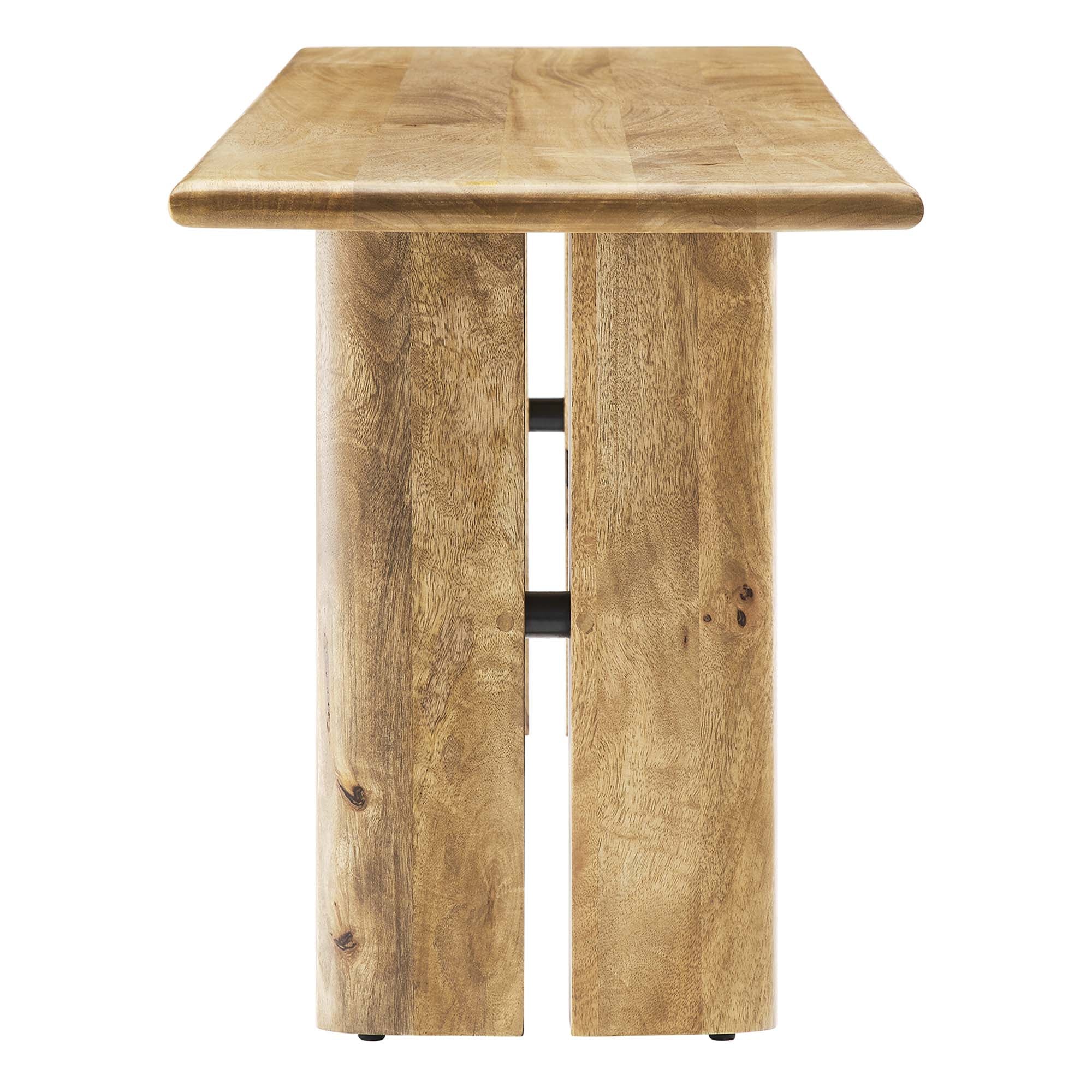 Amistad 58" Wood Bench - Oak