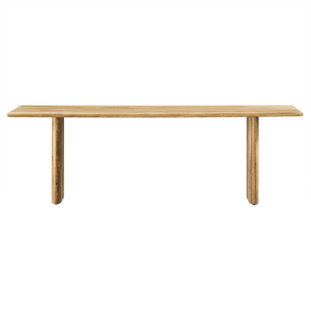 Amistad 58" Wood Bench - Oak