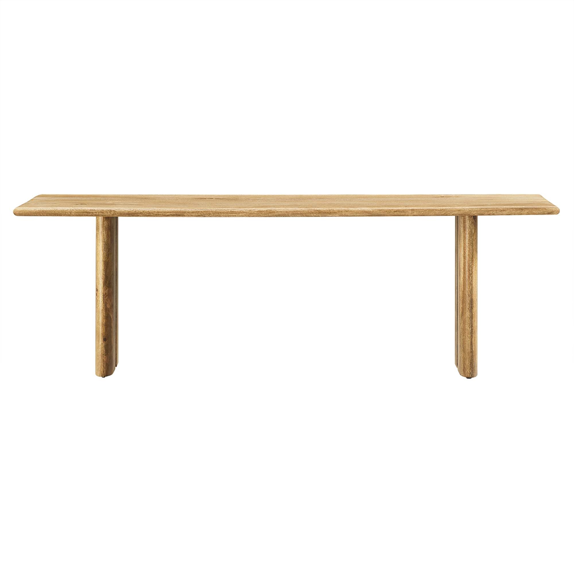 Amistad 58" Wood Bench - Oak