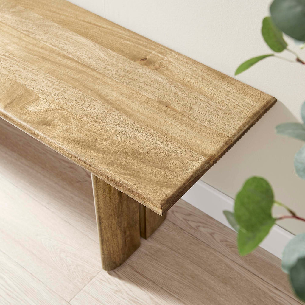 Amistad 58" Wood Bench - Oak