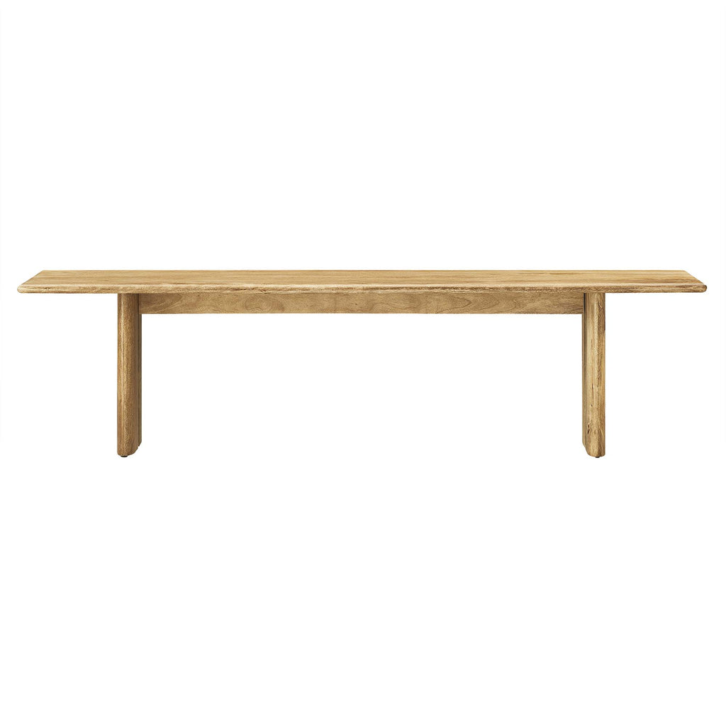 Amistad 72" Wood Bench - Oak