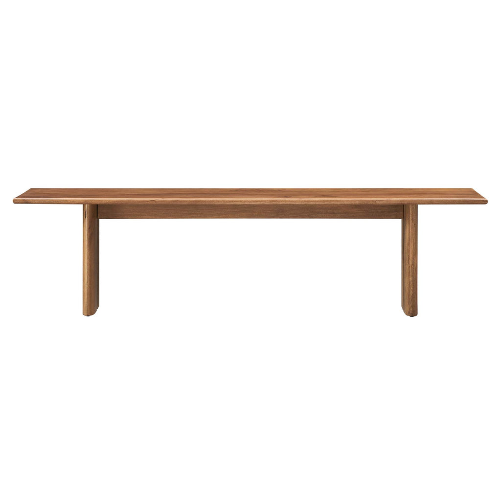 Amistad 72" Wood Bench - Walnut