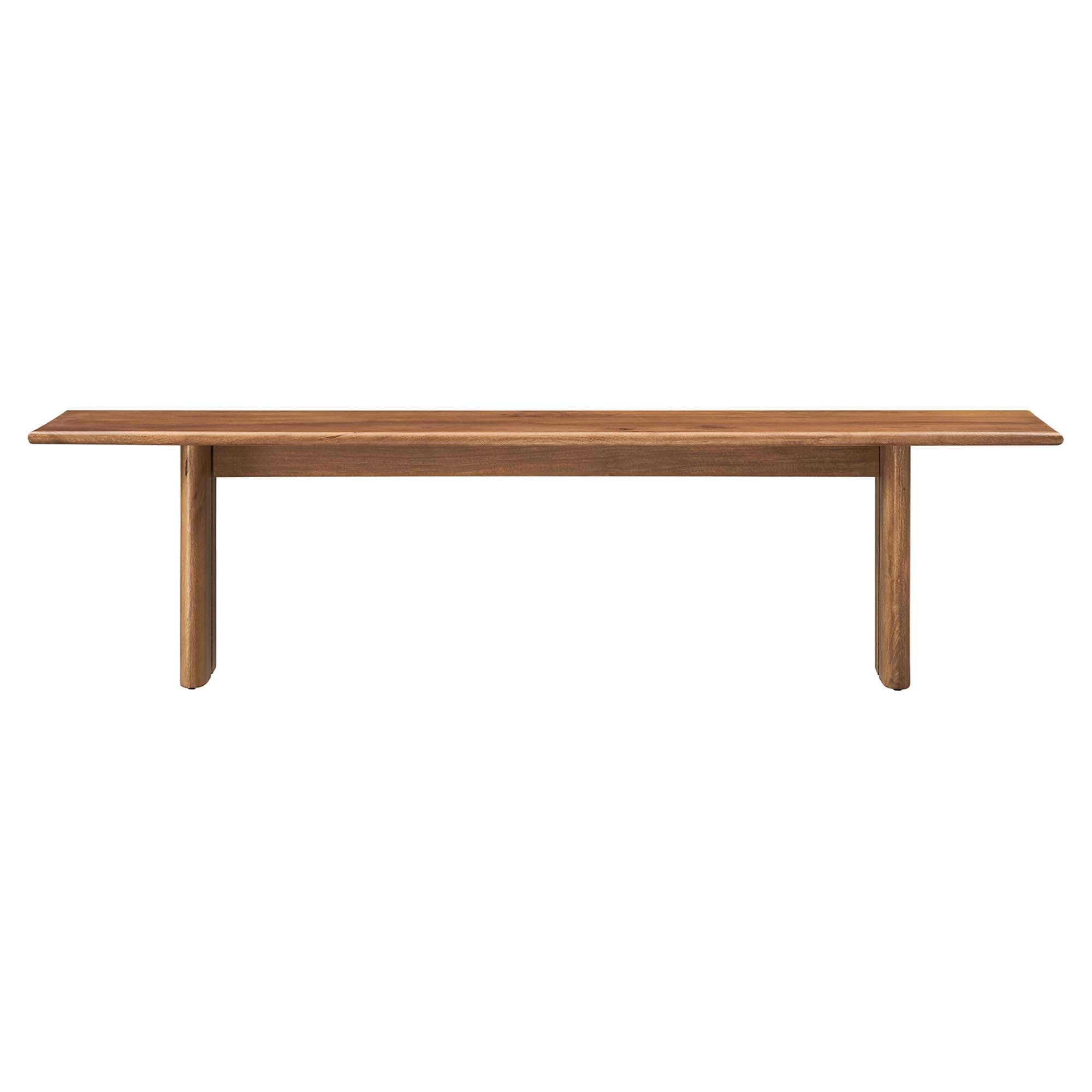 Amistad 72" Wood Bench - Walnut