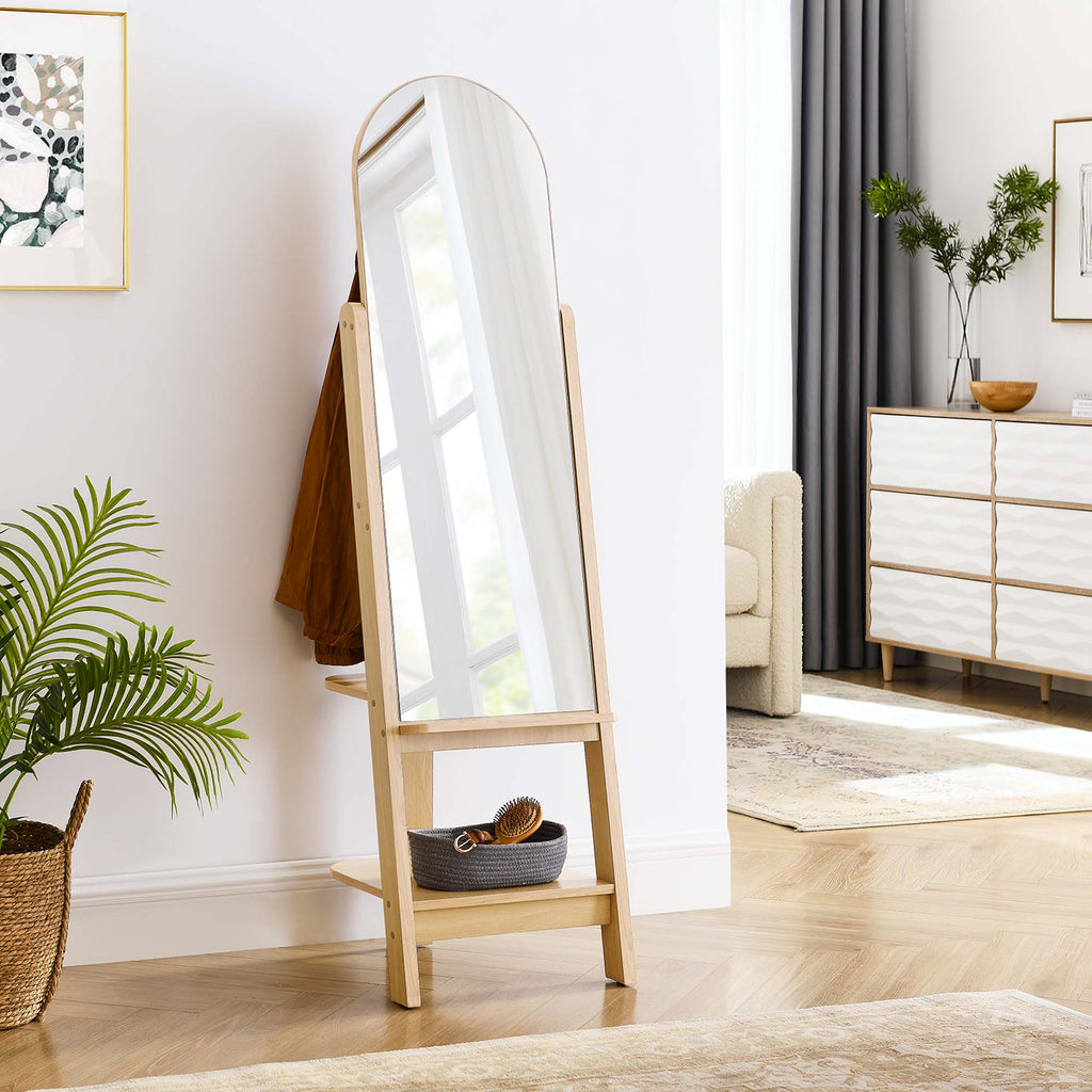 Ascend Standing Mirror - Oak
